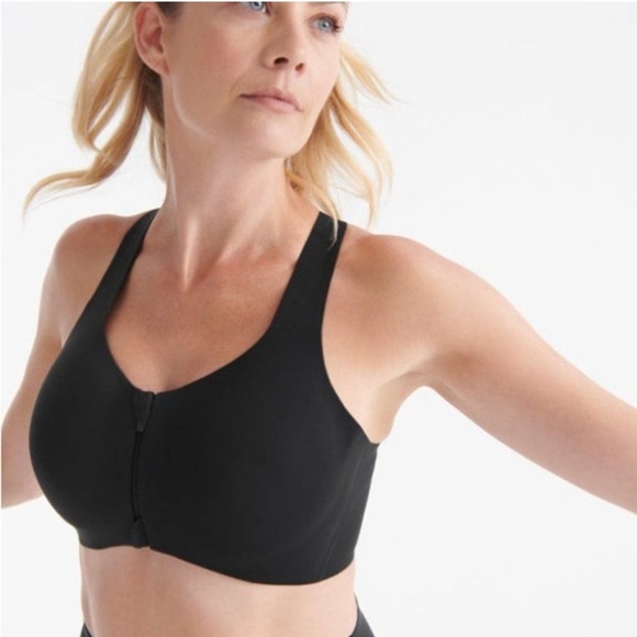 Knix Black Catalyst Front Zip Sports Bra - Picture 1 of 15
